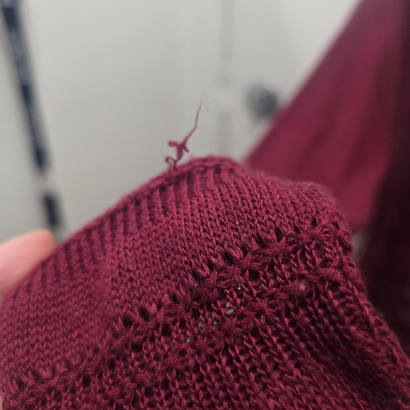 Say What? Burgundy Knit Cardigan - Picture 4 of 9